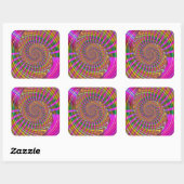 Helderheid Cool Geometric Fractal Patroon Vierkante Sticker (Vel)