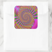 Helderheid Cool Geometric Fractal Patroon Vierkante Sticker (Tas)