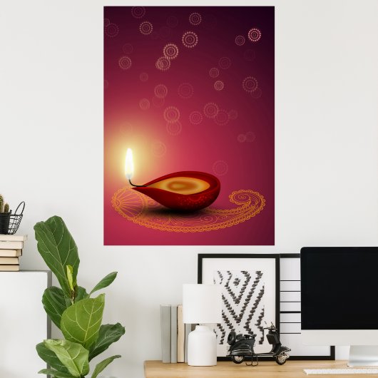 Helderheid diwali - Poster afdrukken (Thuiskantoor)
