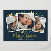 Helderheid | Drie foto Folie Feestdagenkaart (Voorkant)