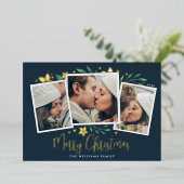 Helderheid | Drie foto Folie Feestdagenkaart (Staand Voorkant)