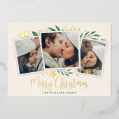 Helderheid | Drie foto Folie Feestdagenkaart (Voorkant)