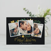 Helderheid | Drie foto Folie Feestdagenkaart (Staand Voorkant)