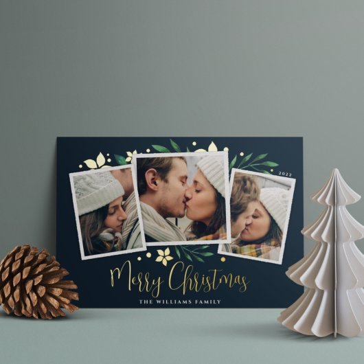 Helderheid | Drie foto Folie Feestdagenkaart