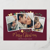 Helderheid | Drie foto Folie Feestdagenkaart (Voorkant)