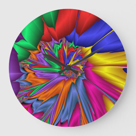 Helderheid één fractal spiraalvormige wandklok (Voorkant)