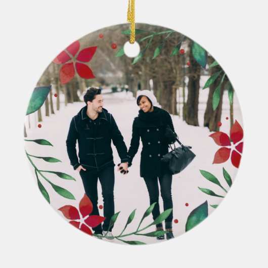 Helderheid | Eerste kerstfoto Keramisch Ornament (Achterkant)