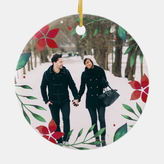 Helderheid | Eerste kerstfoto Keramisch Ornament (Achterkant)