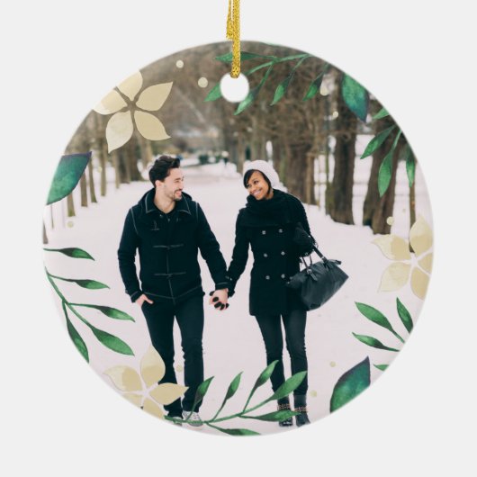 Helderheid | Eerste kerstfoto Keramisch Ornament (Achterkant)