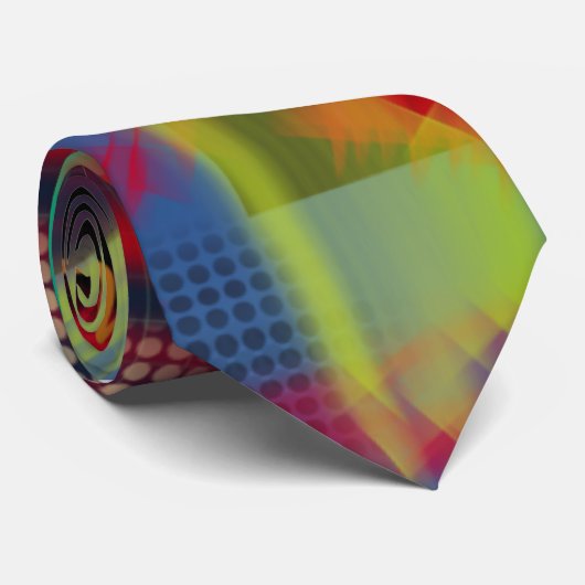 Helderheid en Abstracte digitale kunst Stropdas (Opgerold)