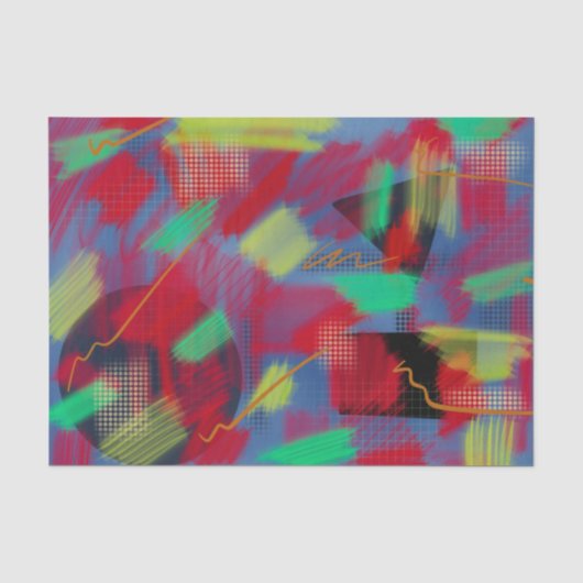 Helderheid en Abstracte digitale kunst Tissuepapier (Voorkant)