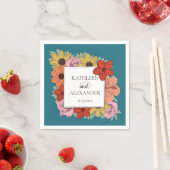 Helderheid en Blauwgroen blauw huwelijk Servet (Insitu)