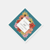 Helderheid en Blauwgroen blauw huwelijk Servet (Hoek)