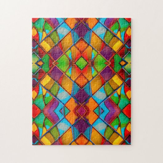 Helderheid en Glas in lood, kleurrijk Legpuzzel (Verticaal)