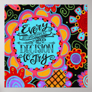 Helderheid en goedheid bij voltooiing poster