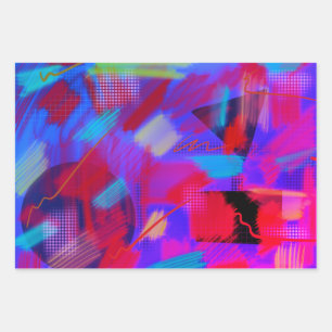 Helderheid en goedkoop Abstracte digitale art 3-kl Inpakpapier Vel