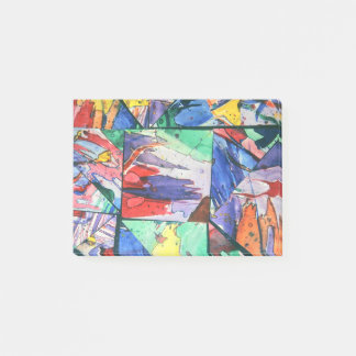 Helderheid en kleurrijk gekleurd snijpapier, colla post-it® notes