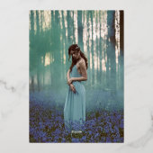 Helderheid en kleurrijke Abstracte marbling Bat Mi Folie Uitnodiging (Achterkant)