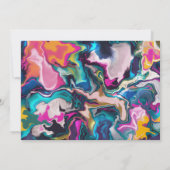 Helderheid en kleurrijke Abstracte marmeringVrijge Kaart (Achterkant)