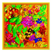 Helderheid en kleurrijke bloemen kunst. Nu kopen Perfect Poster (Voorkant)