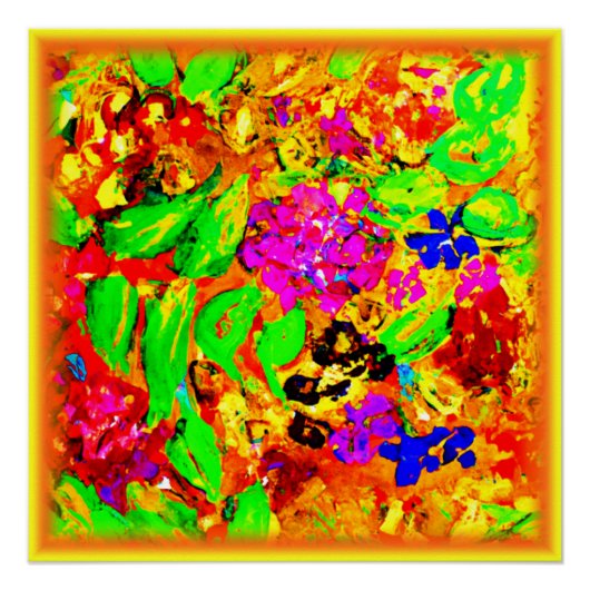 Helderheid en kleurrijke bloemen kunst. Nu kopen Perfect Poster (Voorkant)
