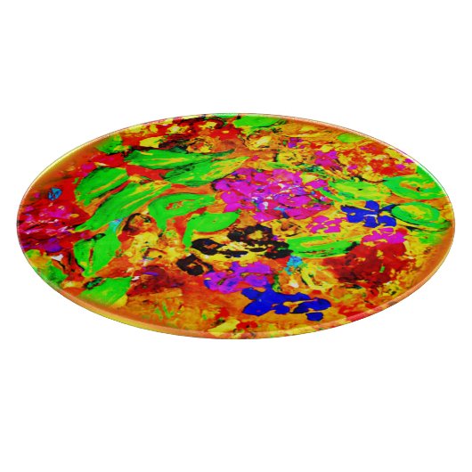 Helderheid en kleurrijke bloemen kunst. Nu kopen Snijplank (Hoek)