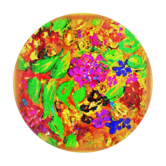 Helderheid en kleurrijke bloemen kunst. Nu kopen Snijplank (Voorkant)