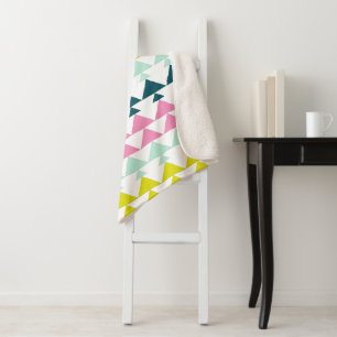 Helderheid en kleurrijke geometrische driehoekspat sherpa deken