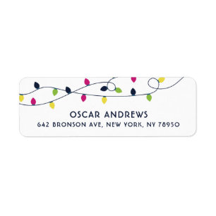 Helderheid en kleurrijke kerstverlichting feestdag etiket