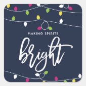 Helderheid en kleurrijke kerstverlichting Sticker (Voorkant)