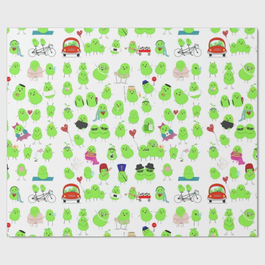 Helderheid en kleurrijke Lima Bean Wrapping Paper Cadeaupapier (Vlak)