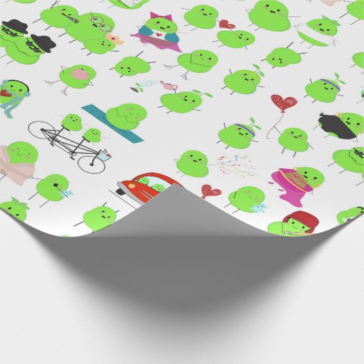 Helderheid en kleurrijke Lima Bean Wrapping Paper Cadeaupapier (Hoek)