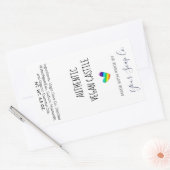 Helderheid en kleurrijke regenboogkopzeep Etiket (Envelop)