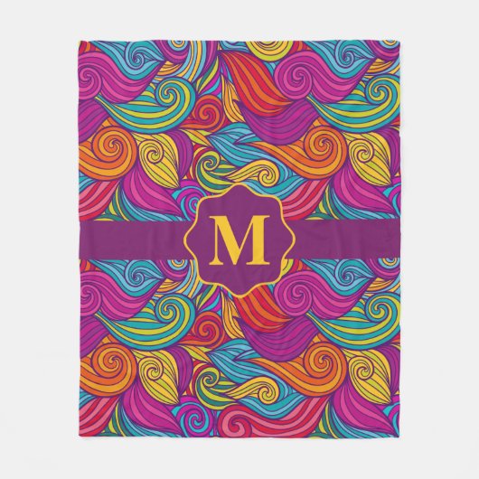 Helderheid en kleurrijke valgolflengte fleece deken (Voorkant)