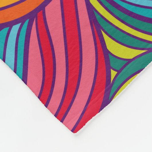 Helderheid en kleurrijke valgolflengte fleece deken (Hoek)