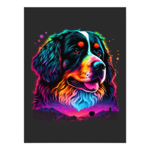 Helderheid en mooie Bernese Mountain Dog Foto Afdruk