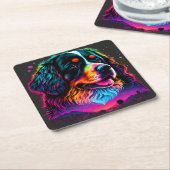 Helderheid en mooie Bernese Mountain Dog Kartonnen Onderzetters (Schuin)