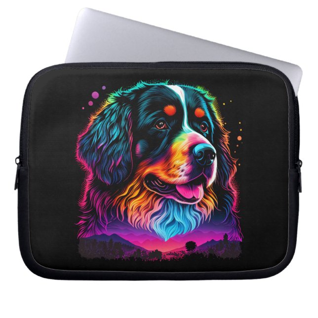 Helderheid en mooie Bernese Mountain Dog Laptop Sleeve (Voorkant)
