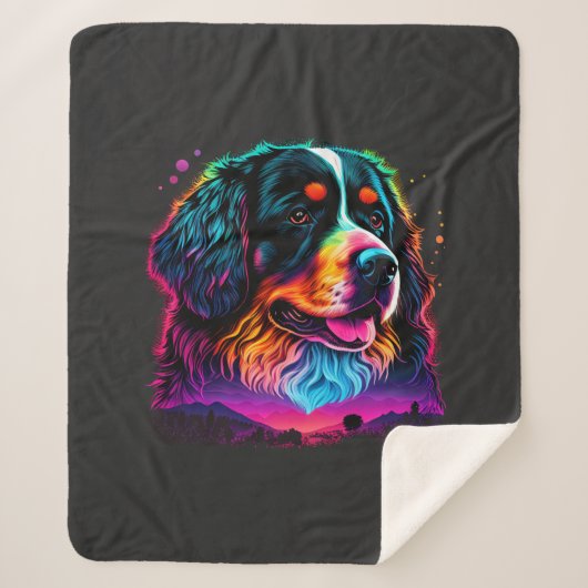 Helderheid en mooie Bernese Mountain Dog Sherpa Deken (Voorkant)