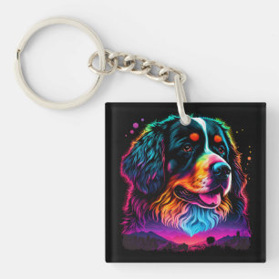 Helderheid en mooie Bernese Mountain Dog Sleutelhanger