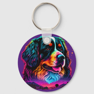 Helderheid en mooie Bernese Mountain Dog Sleutelhanger