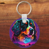 Helderheid en mooie Bernese Mountain Dog Sleutelhanger (Voorkant)
