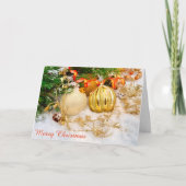 Helderheid en mooie kerstdecoraties feestdagen kaart (Voorkant)