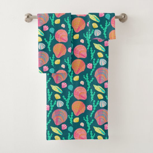 Helderheid en seaweed Pattern Bad Handdoek (Insitu)