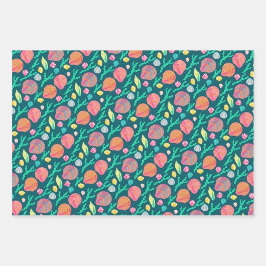 Helderheid en seaweed Pattern Inpakpapier Vel (Voorkant)