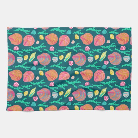 Helderheid en seaweed Pattern Theedoek (Horizontaal)