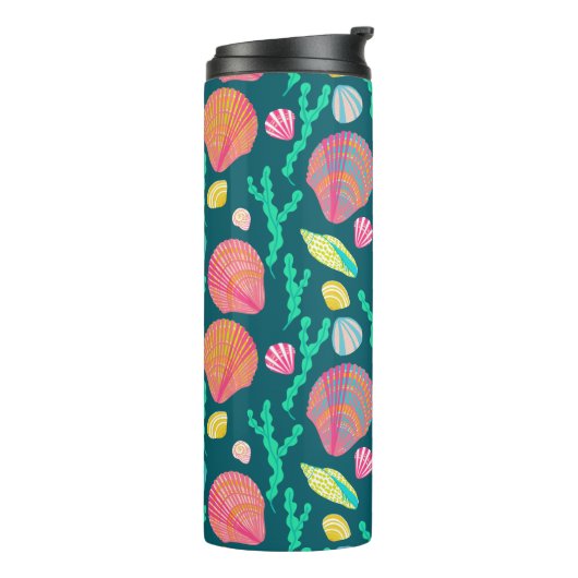 Helderheid en seaweed Pattern Thermosbeker (Gedraaid links)