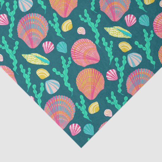 Helderheid en seaweed Pattern Tissuepapier (Detail)