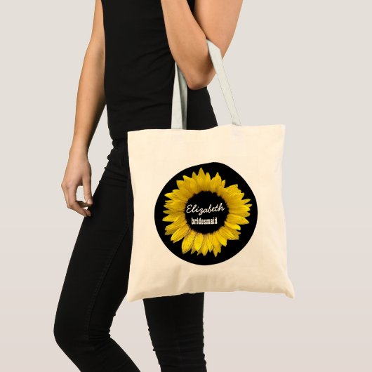 Helderheid en vrolijk geel zonnebloempje A09C Tote Bag (Voorkant (product))