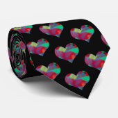 Helderheid en waanzinnige hartvorm stropdas (Opgerold)